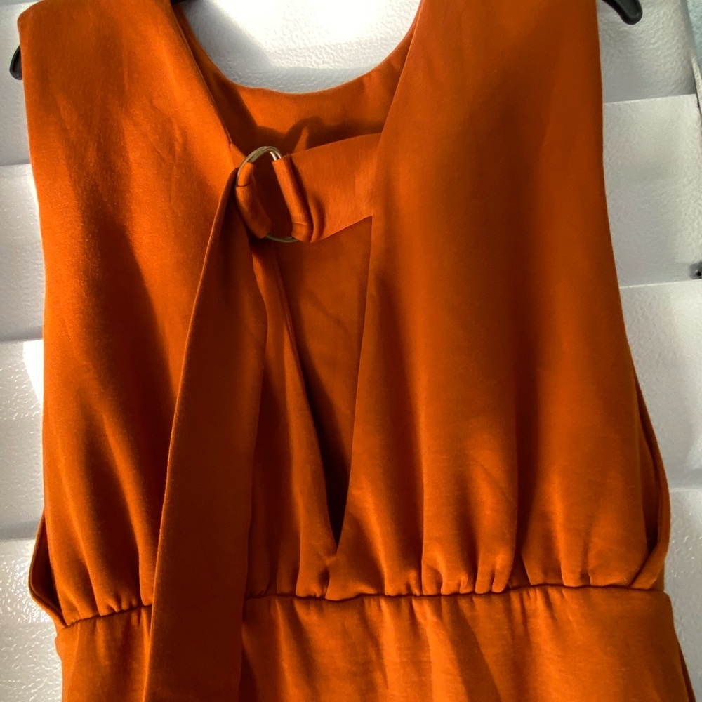 NWT Free People Runaway Womens Knit Wrap Mini Dress Brandy/Orange Size L - Picture 7 of 15
